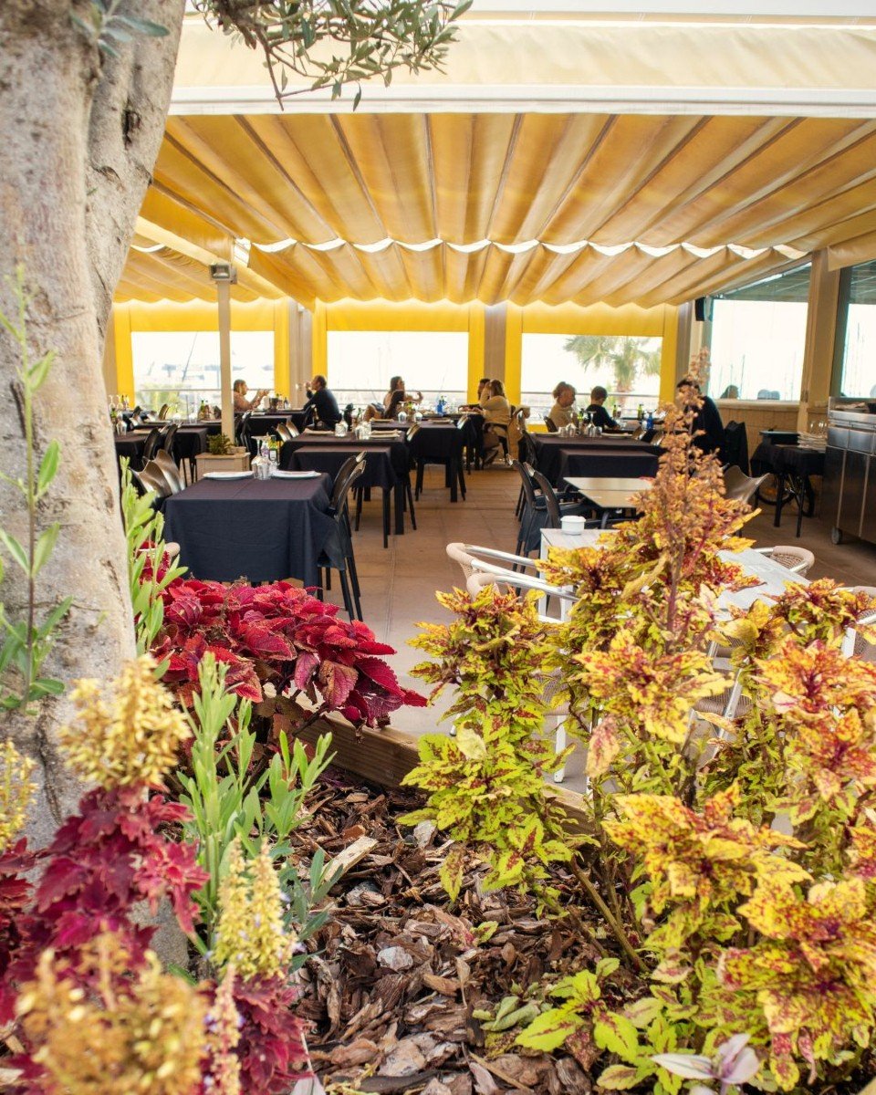 Terrassa del Restaurante La Mar al Port Esportiu de Roda de Berà